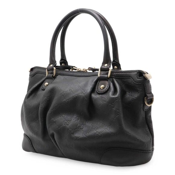 GUCCI Black Leather Tote Bag - Picture 3 of 10